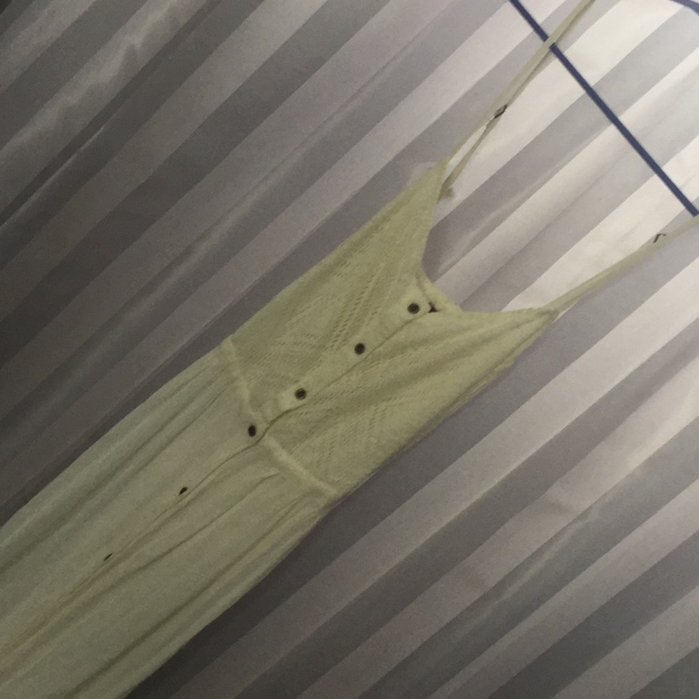 Maxi length Roxy off white button down dress